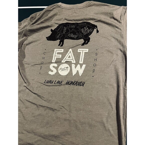 Local Motion Hawaii FatSow Butchery T-Shirt Tee MEDIUM Pig Honolulu Beach Tropic - Picture 1 of 6